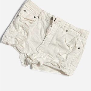 Aeropostale White Jean Shorts Distressed Casual